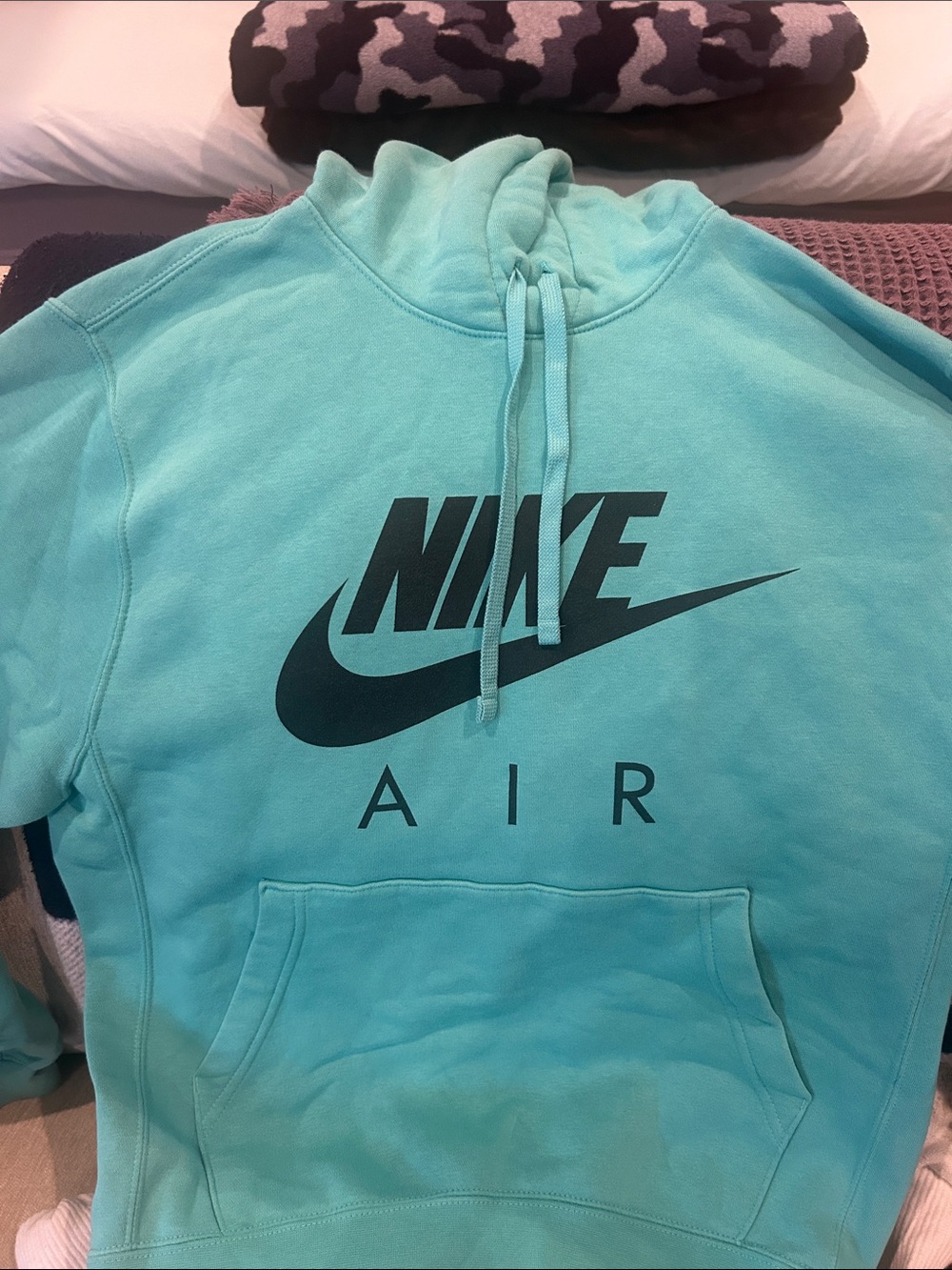 Nike Aqua green/torquise Pullover Hoodie with Black Logo